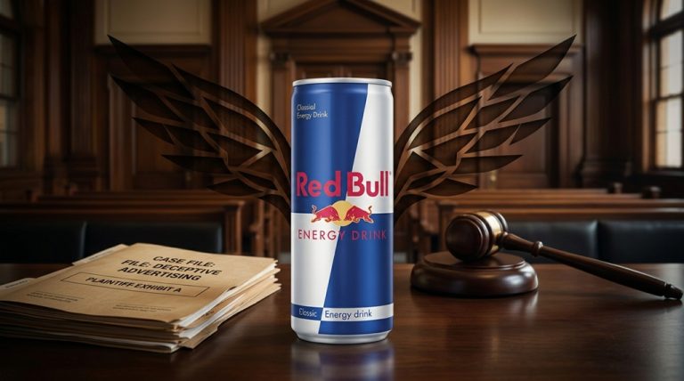 Red Bull lawsuit false advertising case and $13 million settlement illustration