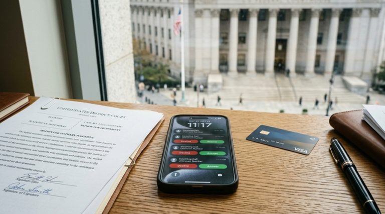 Smartphone showing repeated robocalls related to the Mingura v Credit One Bank TCPA lawsuit