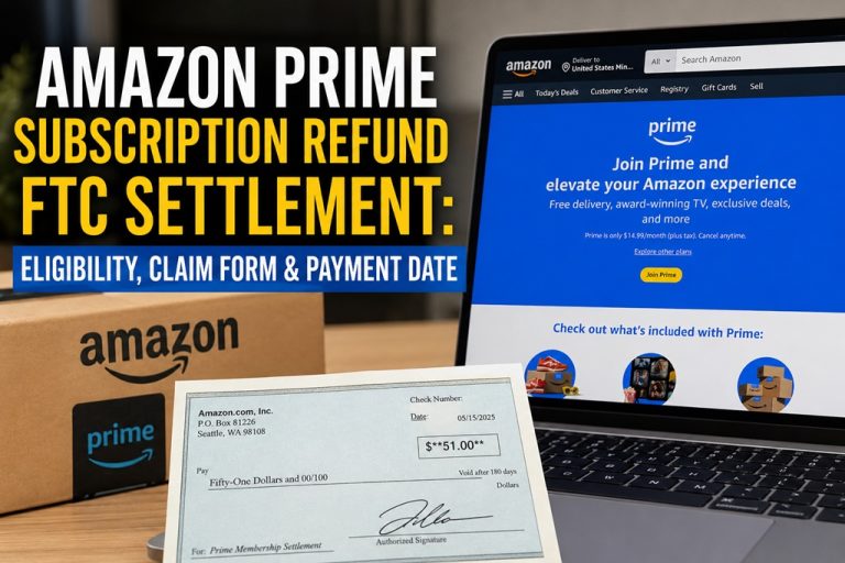 Amazon Prime Subscription Refund FTC Settlement: Eligibility, Claim Form & Payment Date
