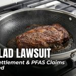 HexClad hybrid frying pan on kitchen countertop — HexClad lawsuit settlement PFAS claims